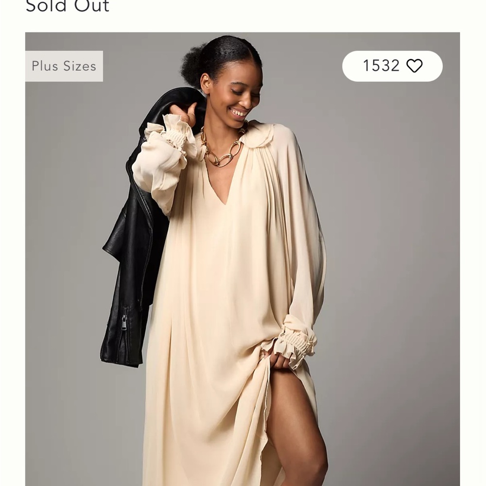 Anthropologie Long-Sleeve Sheer Pleated Dress